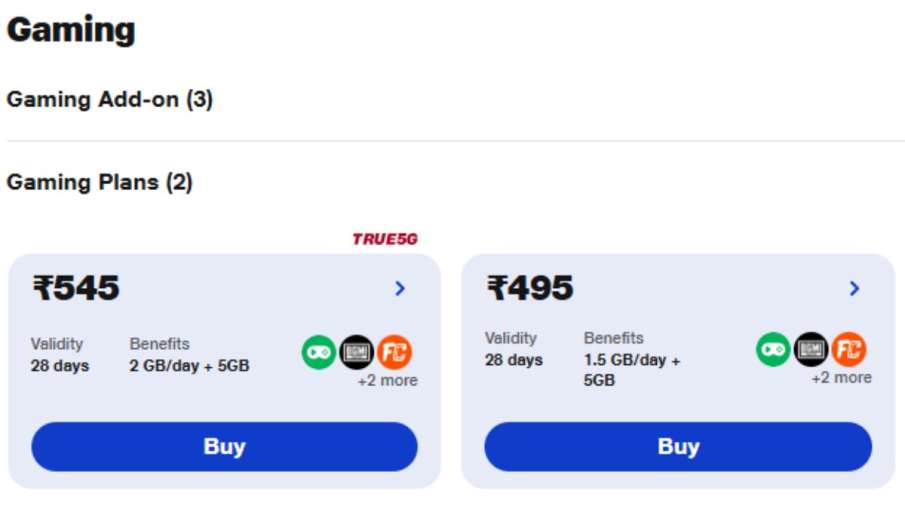   Jio Bgmi Data Plan, Jio Rs 545 Plan, Jio Rs 495 Plan, Jio Gaming Plan, Jio 90 Days Plan, Recharge P