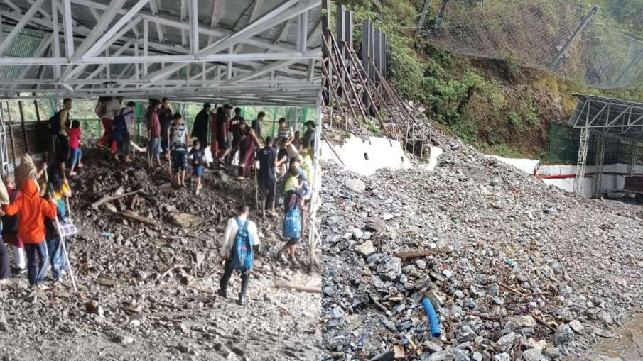  माता वैष्णो देवी मार्ग पर लैंडस्लाइड 