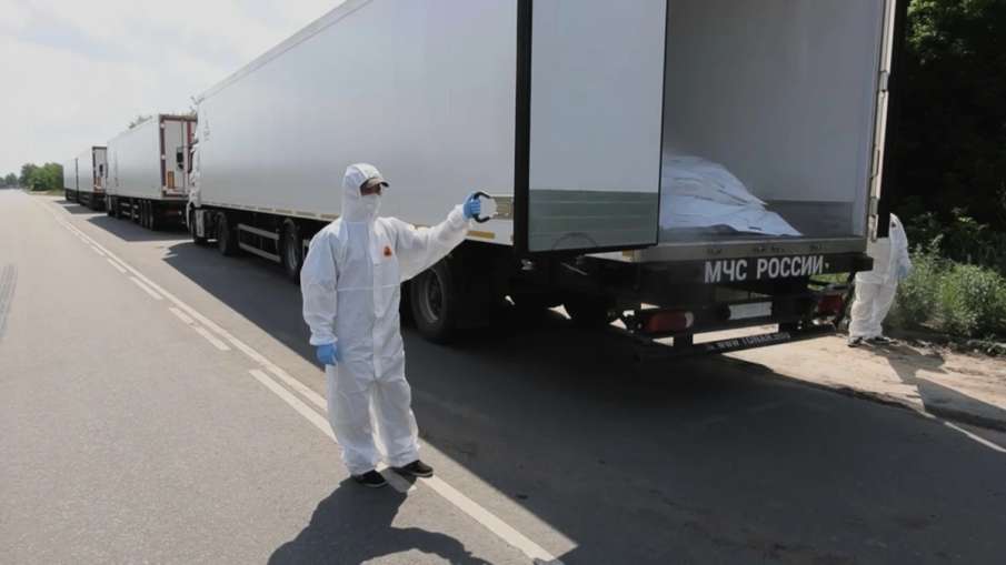 Russia and Ukraine exchange of bodies of each other's dead soldiers.