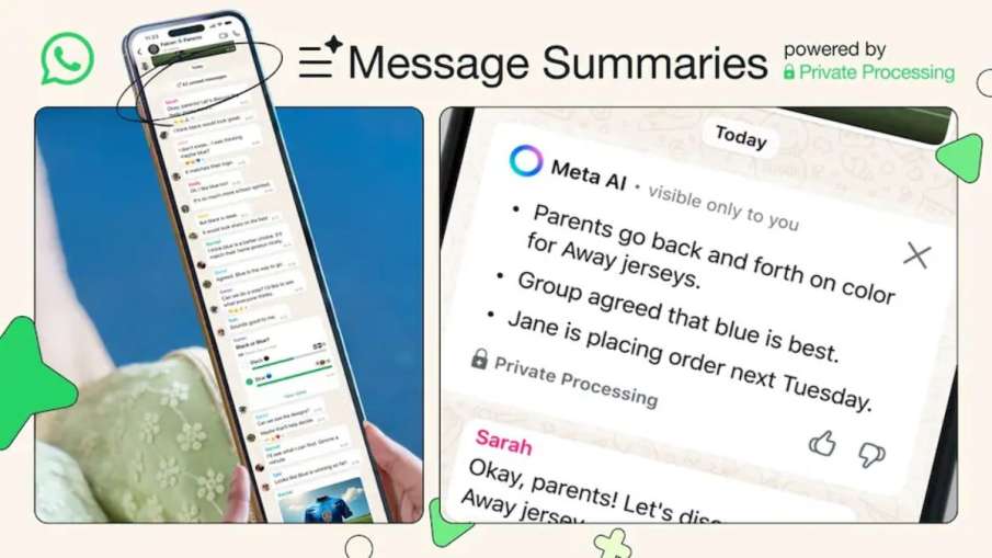 WhatsApp AI Summarize feature
