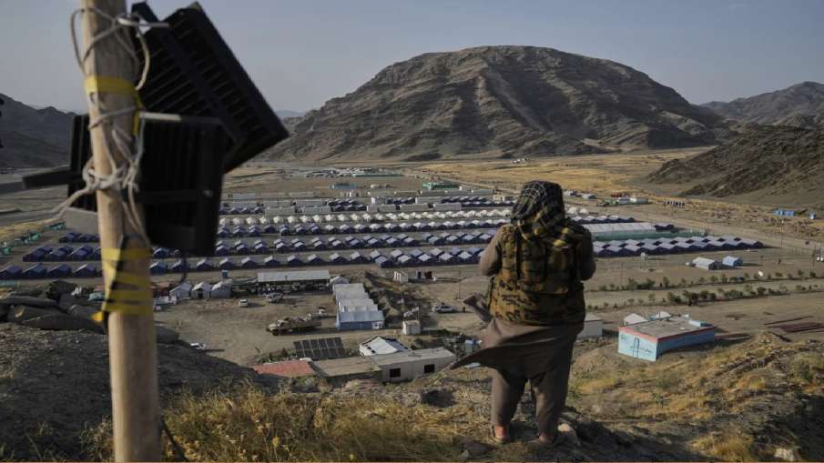 Taliban Fighter Guarding Refugee Camps