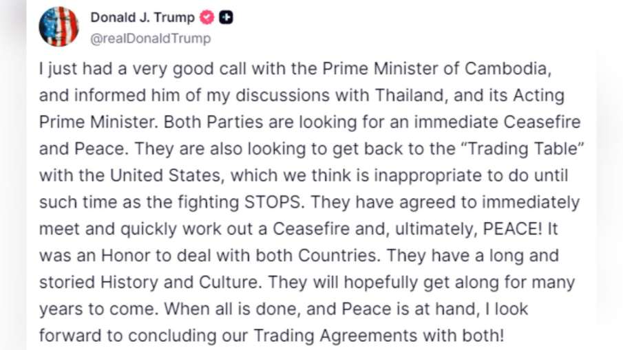 Trump spoke to both countries.