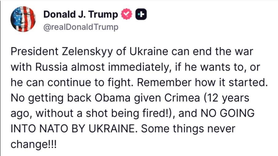 Trump's post
