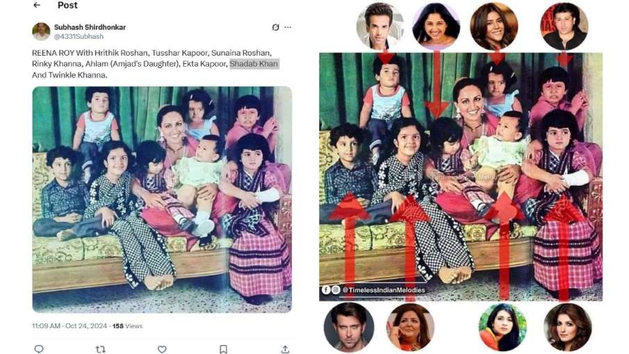 Reena roy with 8 starkids