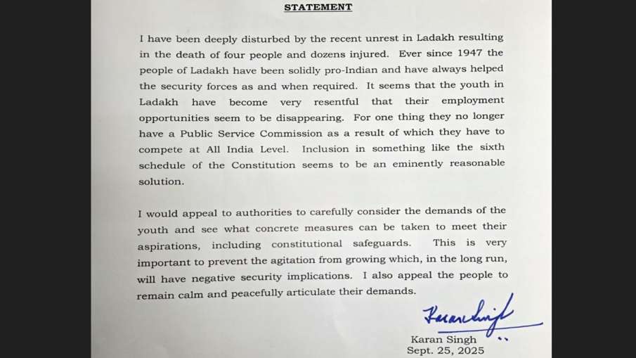 karan singh statement karan singh statement