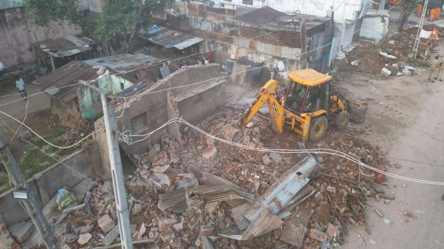 gandhinagar bulldozer action