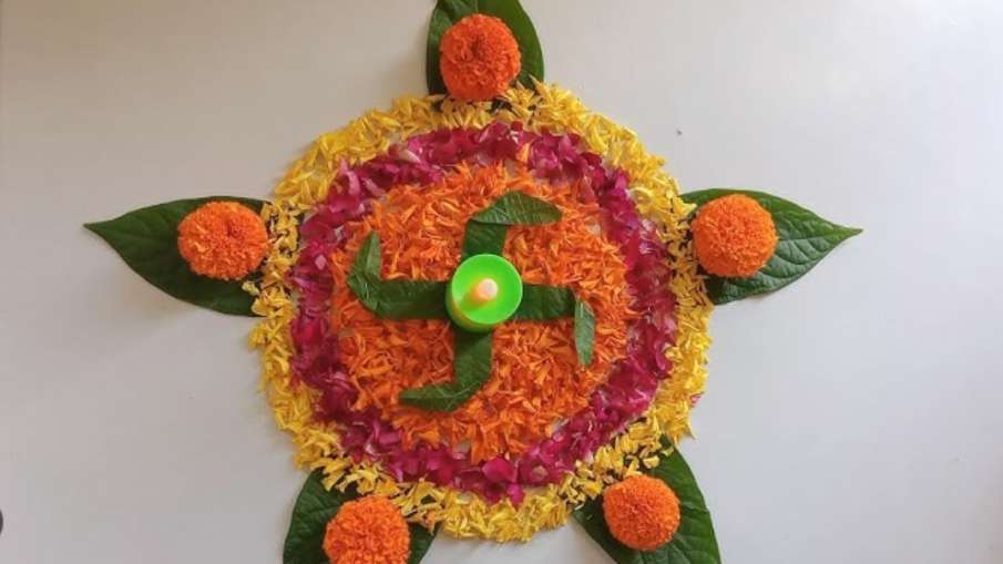 फूलों की रंगोली