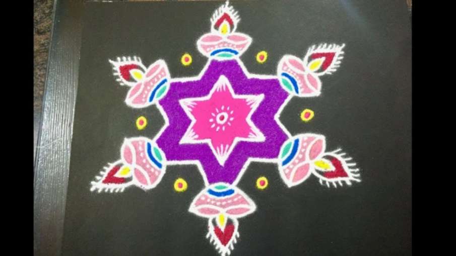 Rangoli Designs for Diwali with Dots