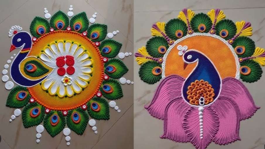 Beautiful Designs of Rangoli for Diwali with Colours
