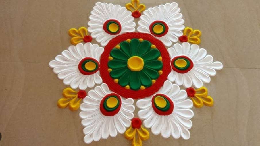 Simple Rangoli Design for Diwali
