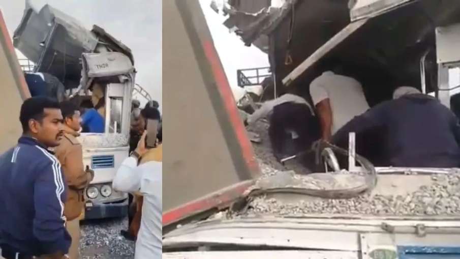 ट्रक और बस की टक्कर में 20 लोगों की मौत हो गई। ट्रक और बस की टक्कर में 20 लोगों की मौत हो गई।