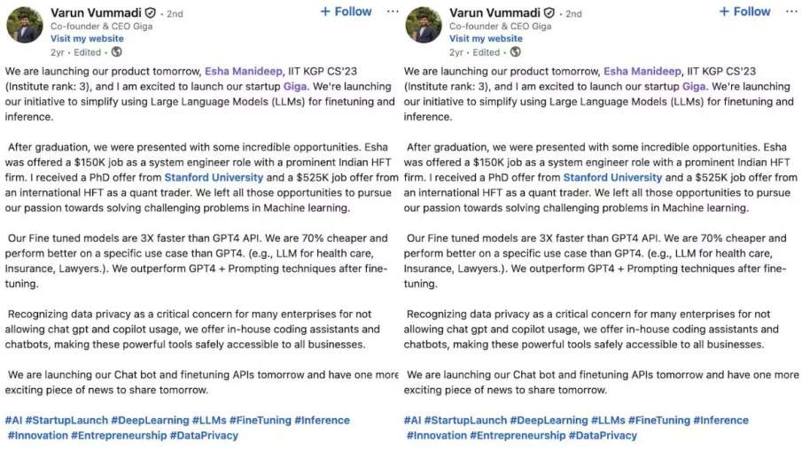 वरुण की पोस्ट।