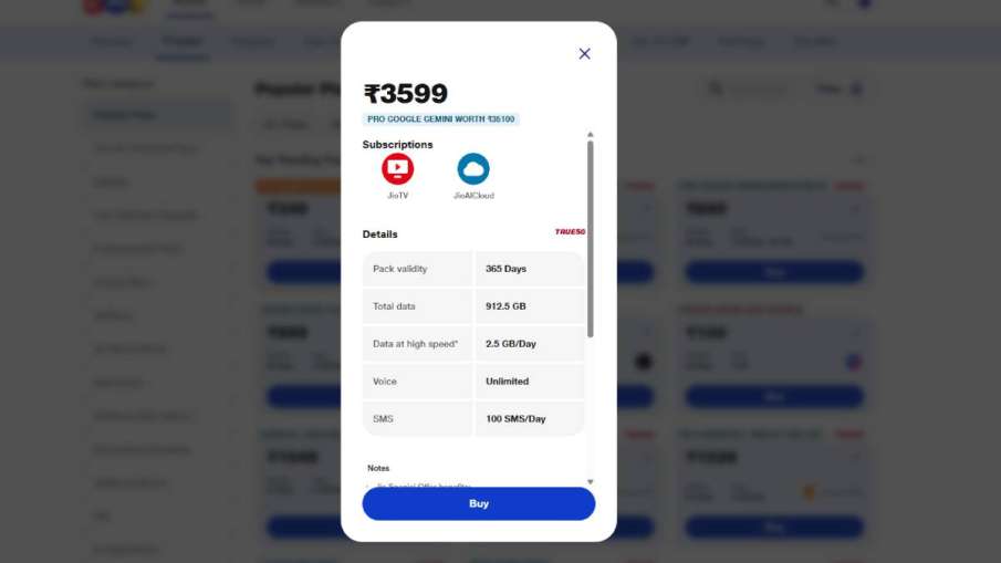 Jio 3599 Recharge Plan