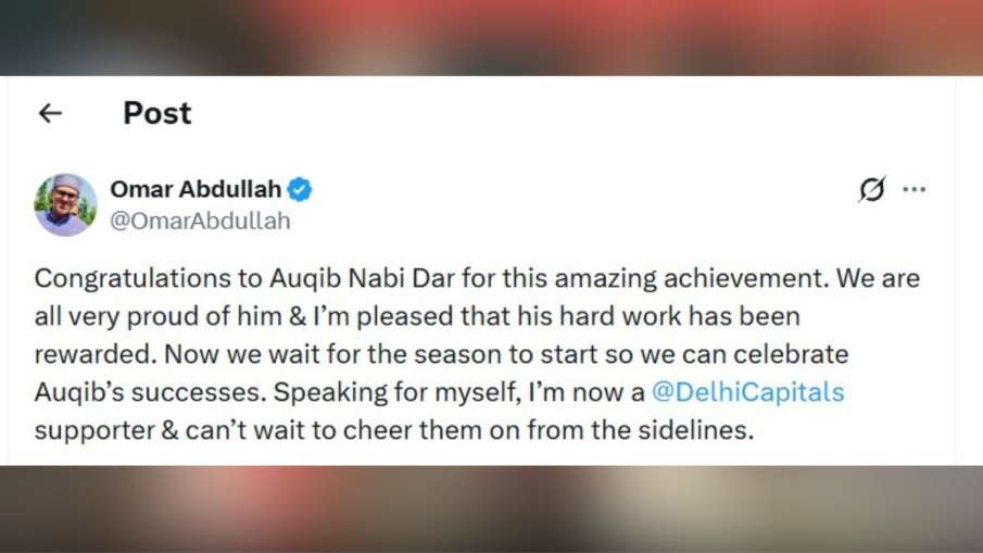 IPL 2026 Omar abdullah auqib nabi dar 