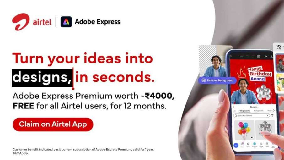 airtel, adobe expess, airtel thanks