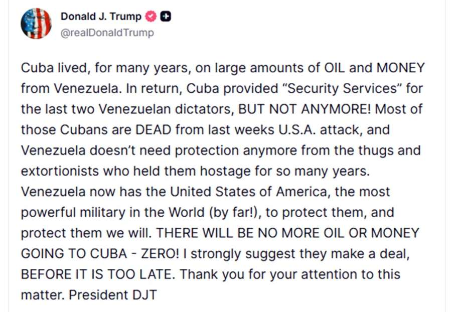 Donald trump, social media post