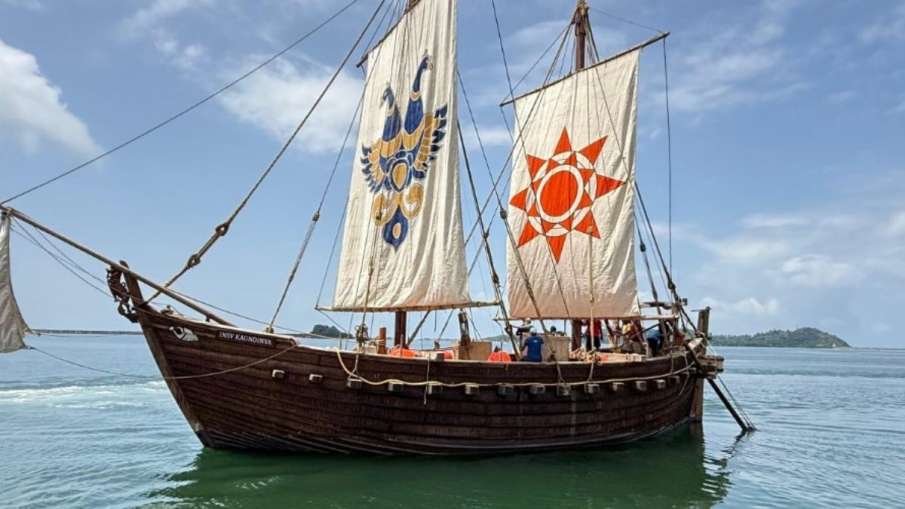 INSV Kaundinya voyage, Indian Navy historic ship, Porbandar to Muscat journey INSV Kaundinya voyage, Indian Navy historic ship, Porbandar to Muscat journey