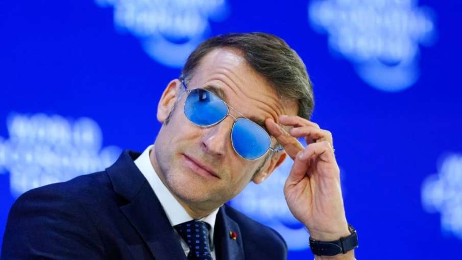 Macron sunglasses Davos, Trump Macron controversy, Davos World Economic Forum