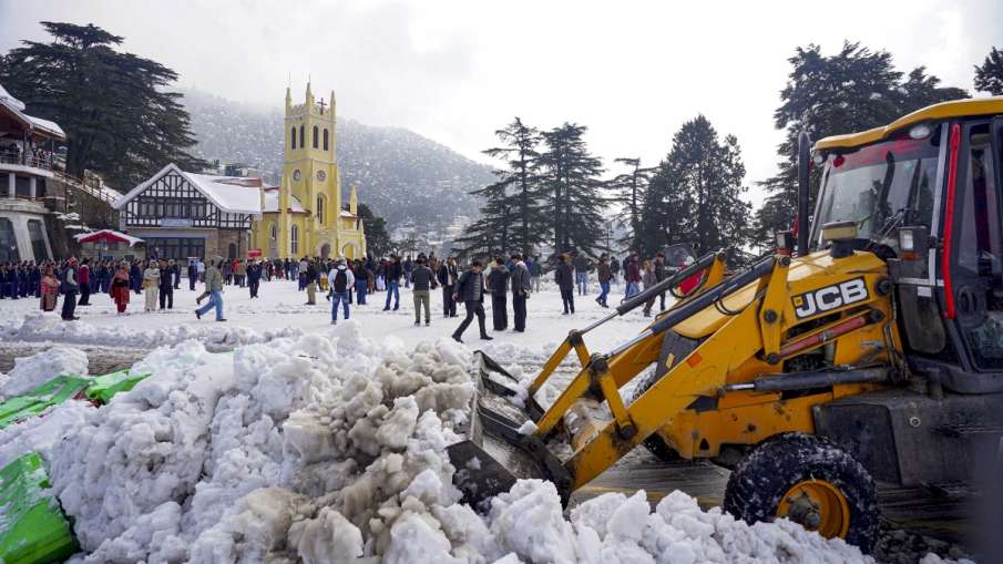 शिमला में बर्फबारी