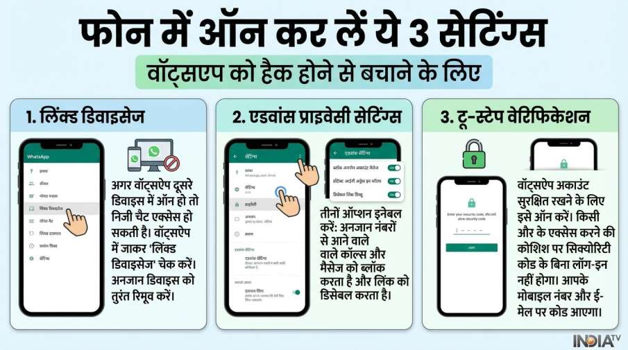 वॉट्सऐप हैकिंग से बचना है? तुरंत ऑन करें ये 3 सेटिंग्स