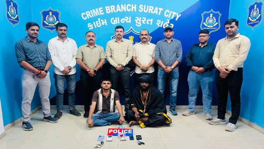 पुलिस की गिरफ्त में आरोपी।