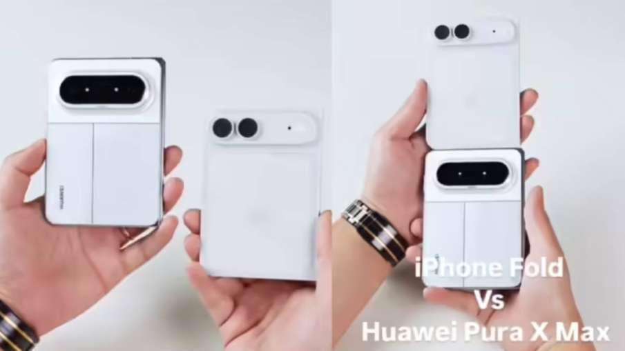 Foldable iphone vs huawei pure x max