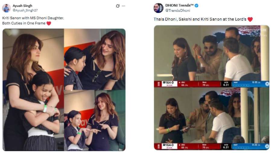 Kriti sanon with dhoni family