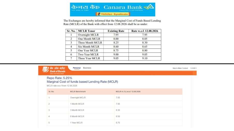 बैंक ऑफ बड़ौदा और केनरा बैंक की नई ब्याज दरें