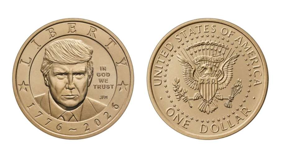 Trump Gold Coin, Trump 1 Dollar Coin, US Mint Trump Coin
