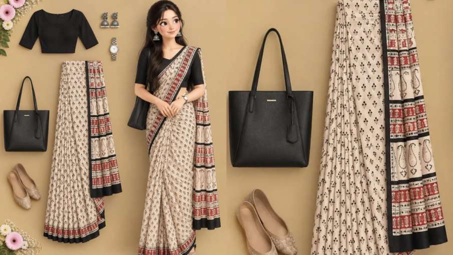 ऑफिस के लिए कॉटन साड़ी