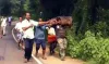 forest_department_officer_injured_elephant_calf_on_his_shoulder_in_coimbatore- India TV Hindi