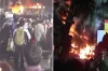 A fire has broken out in a stall at the All India...- India TV Hindi