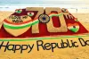 Sand artist Sudarsan Pattnaik celebrated 70th Republic Day - India TV Hindi