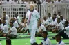 Prime Minister Narendra Modi during a mass yoga event...- India TV Hindi