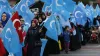 कथित ईस्ट तुर्किस्तान का झंडा लेकर तुर्की के इस्तांबुल में प्रदर्शन करते उइगर मुसलमान| AP File- India TV Hindi