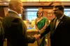 Minister of Petroleum & Natural Gas and Minister of Steel Dharmendra Pradhan shakes hands with Russi- India TV Hindi