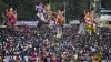 Devotees carry Ganesha idols for immersion to mark the end of Ganesh Utsav celebrations, at Girgaum- India TV Hindi