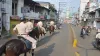 Mounted Police personnel patrol in a street as part of precautionary measures in view of Supreme Cou- India TV Paisa