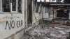 The charred post-office at Chauba that was allegedly...- India TV Hindi