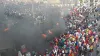College students along with locals burn tyres during their...- India TV Hindi