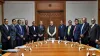 PM Narendra Modi poses for a group photo with leading business stalwarts to discuss ways to improve - India TV Hindi