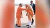 CM योगी ने पहनाई श्रीराम मंदिर अंकित पट्टिका।- India TV Hindi