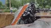 Gurugram heavy rain, road collapse Gurugram, truck accident Gurugram- India TV Hindi