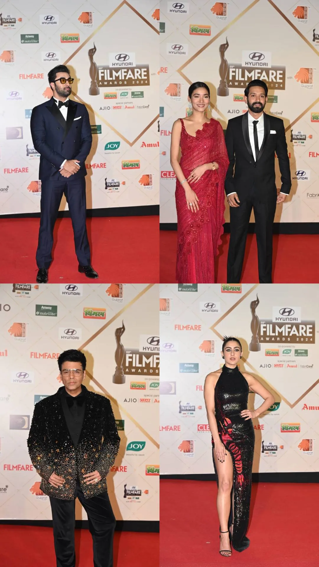 Filmfare Award 2024 में सितारों का जलवा, रणबीर से लेकर सारा-जाह्नवी का दिखा ग्लैम अवतार
