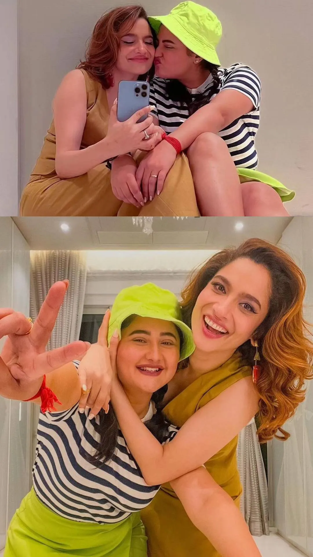 अंकिता लोखंडे और रश्मि देसाई ने दिए मजेदार पोज, टीवी की बहुओं की दोस्ती चर्चा में