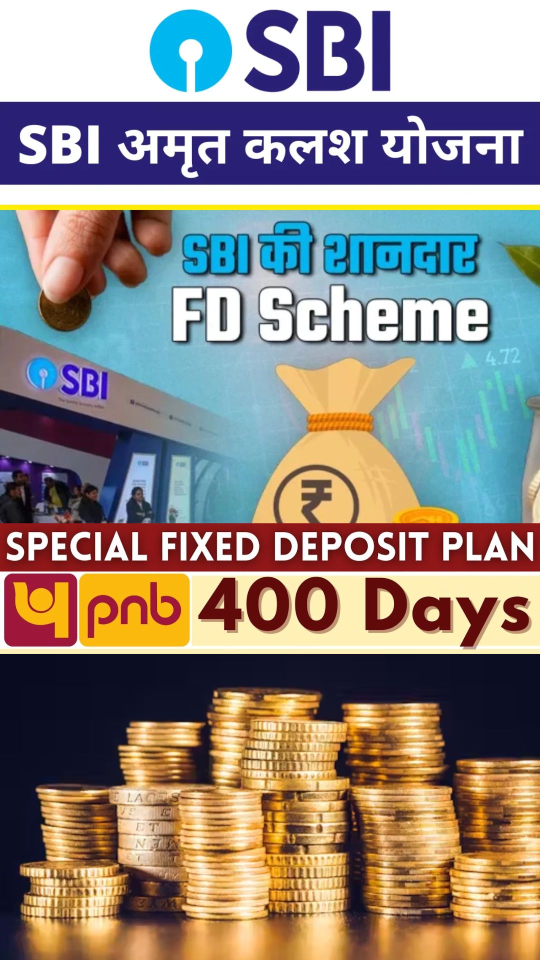 SBI का 400 दिन का स्पेशल FD Vs PNB का 400 दिन का स्पेशल FD, जानें किसमें मिलेगा ज्यादा रिटर्न?