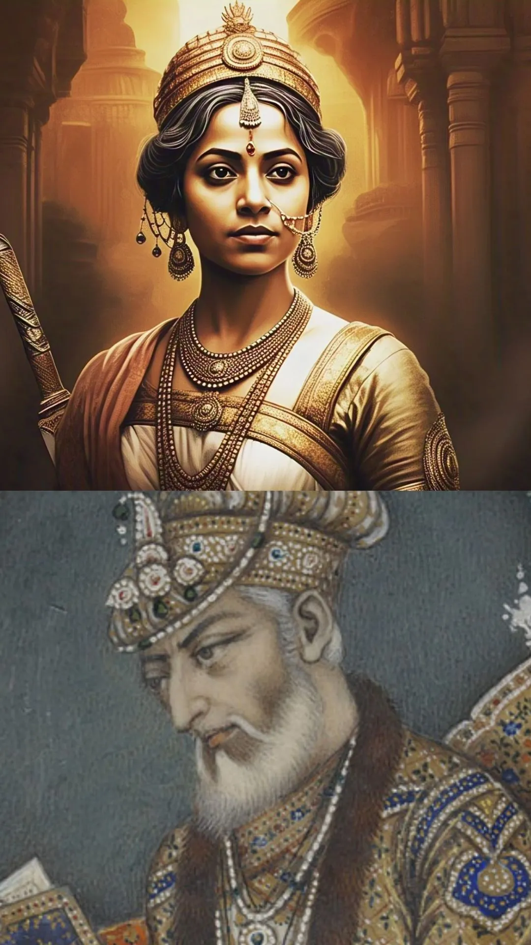 मुगल शासक औरंगजेब की मौत के समय मराठा साम्राज्य का नेतृत्व किसके हाथों में था?