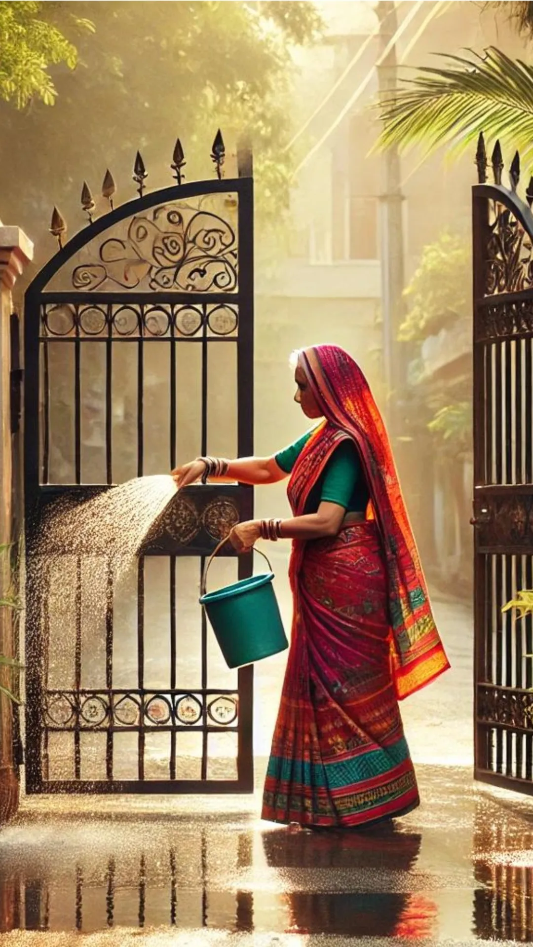 सुबह घर के दरवाजे में पानी डालने से क्या होता है?