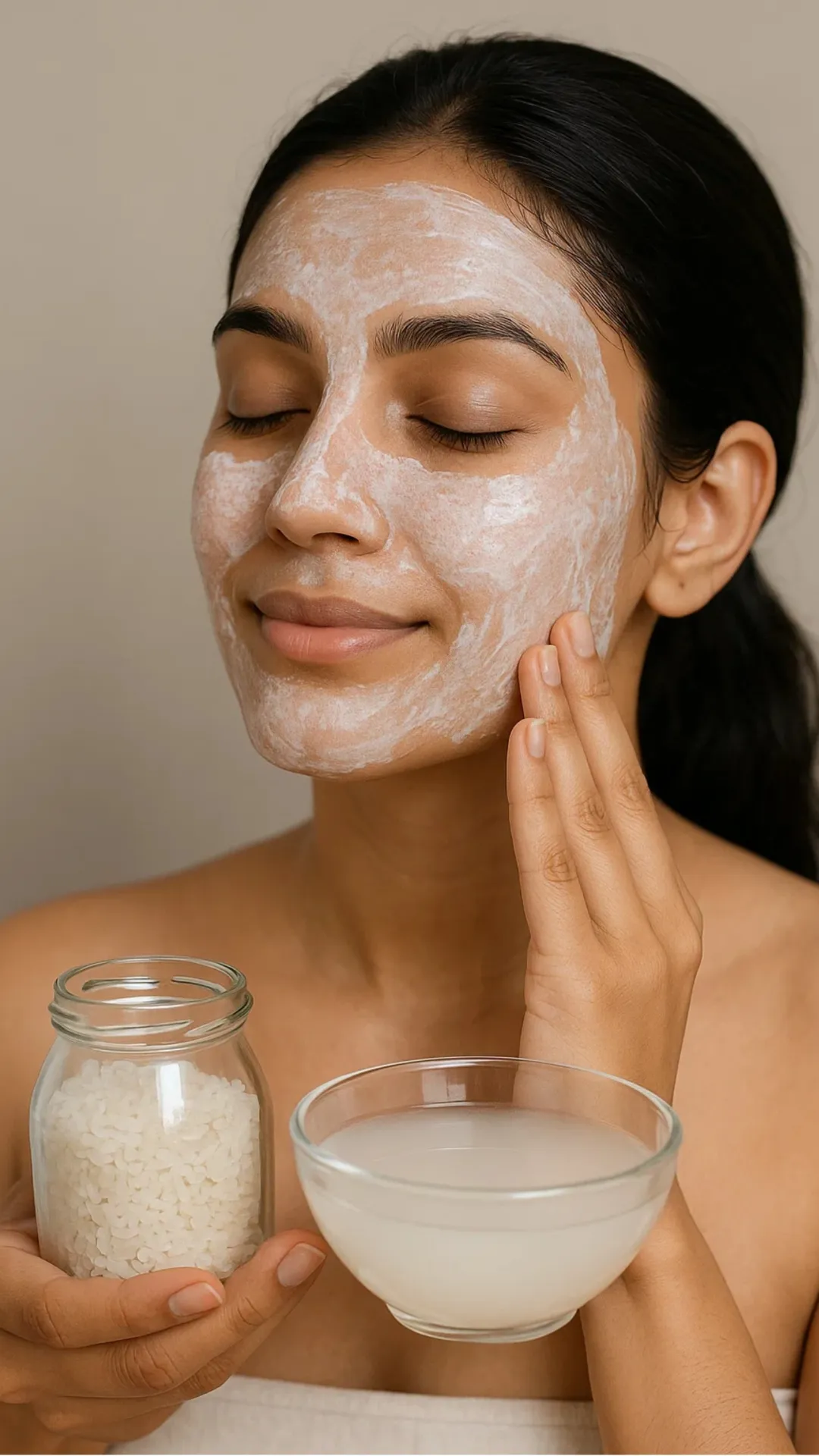 राइस वॉटर को चेहरे पर लगाने से क्या होता है?