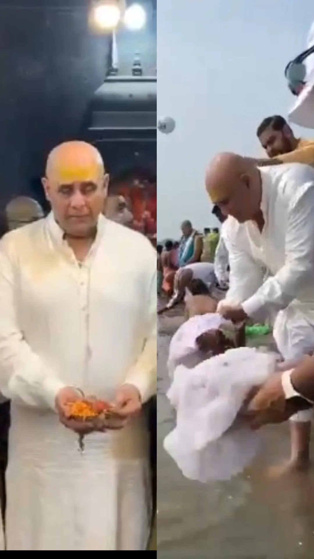 'महाभारत' के दुर्योधन पुनीत इस्सर ने पूर्वजों का किया पिंडदान, विधि-विधान से की पूजा
